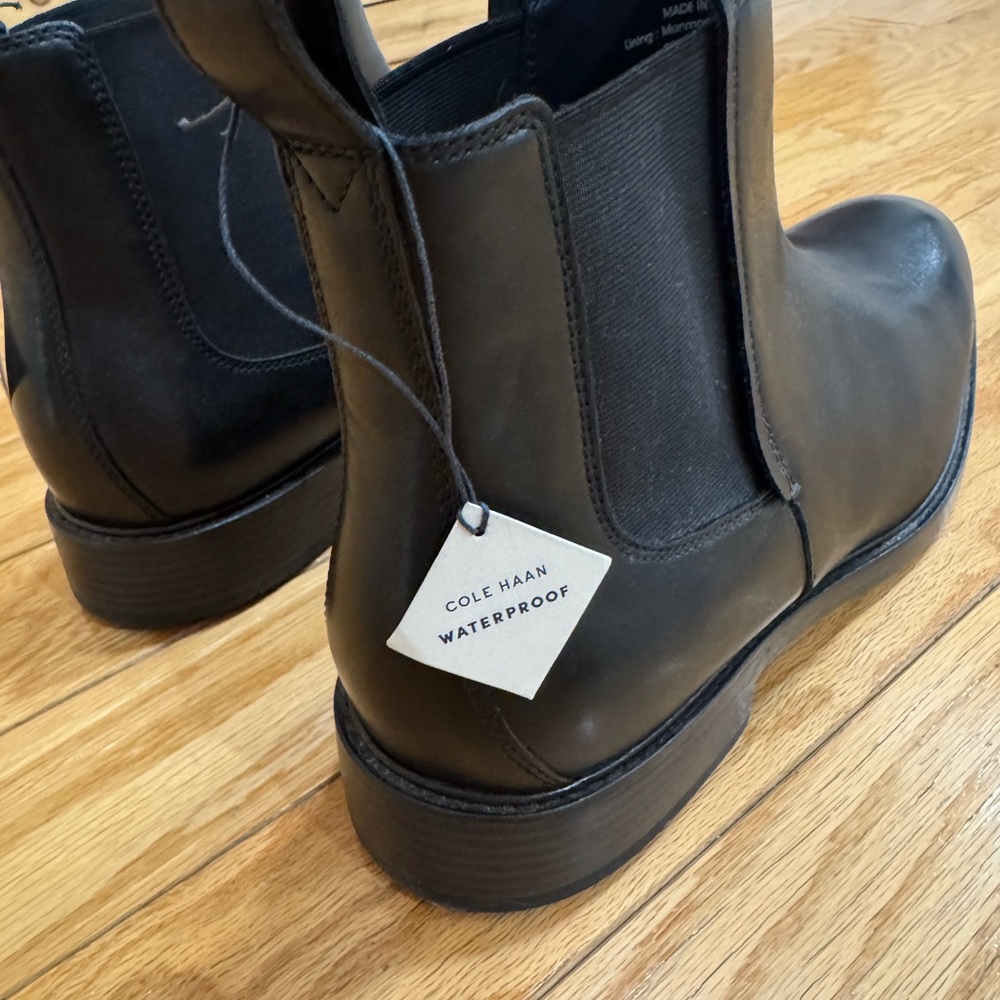 Cole Haan Men's Black Waterproof Chelsea Boots